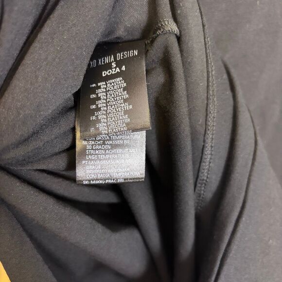 New XD Xenia Design Shirt Doza Black Cowl Neck Asymmetrical Hem Long Sleeve Top - Picture 8 of 9